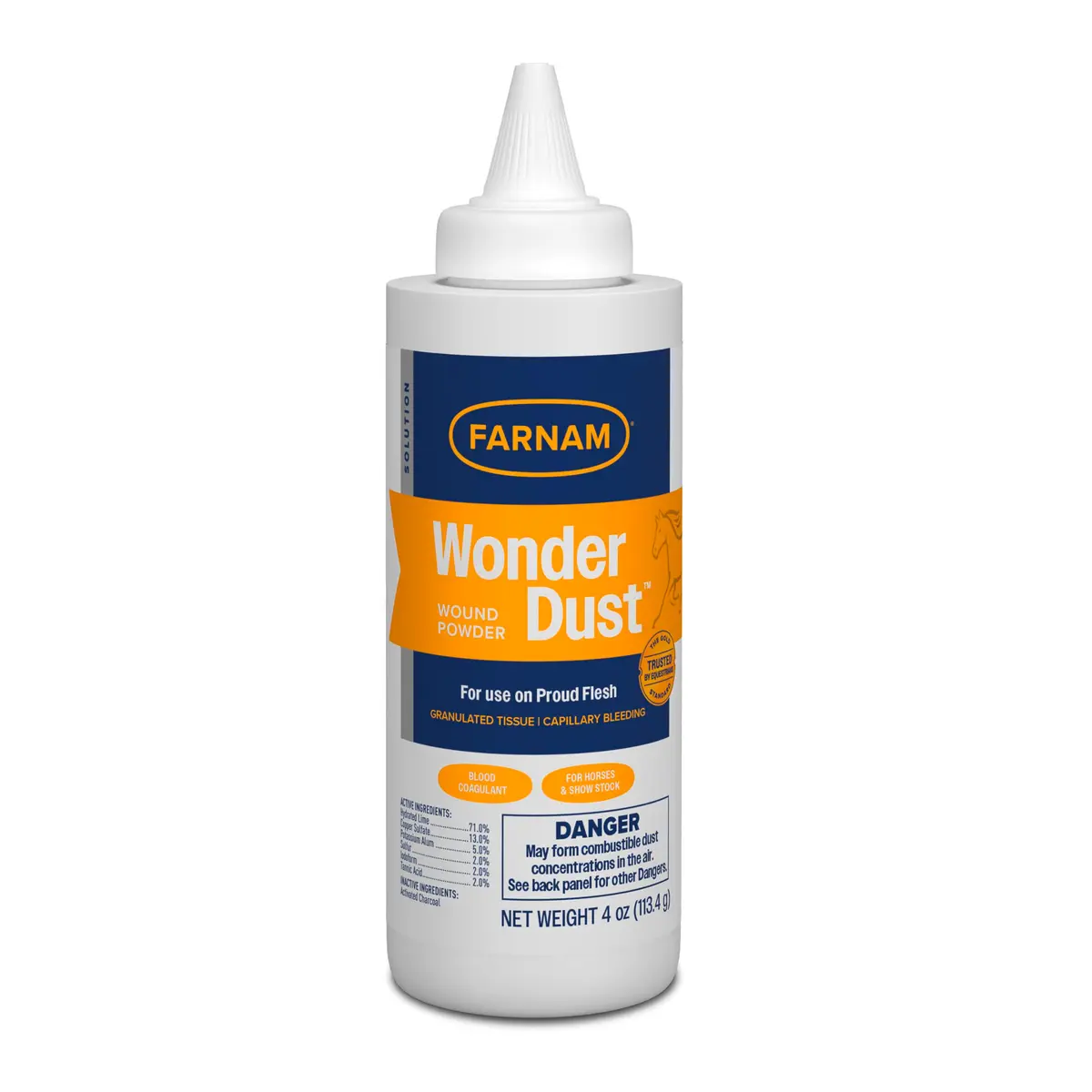 Farnam Wonder Dust Wound Powder 4 oz | Blood Coagulant for Horses & Livestock - main product image