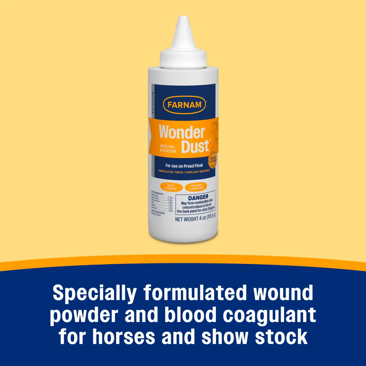 Farnam Wonder Dust Wound Powder 4 oz | Blood Coagulant for Horses & Livestock - view 3