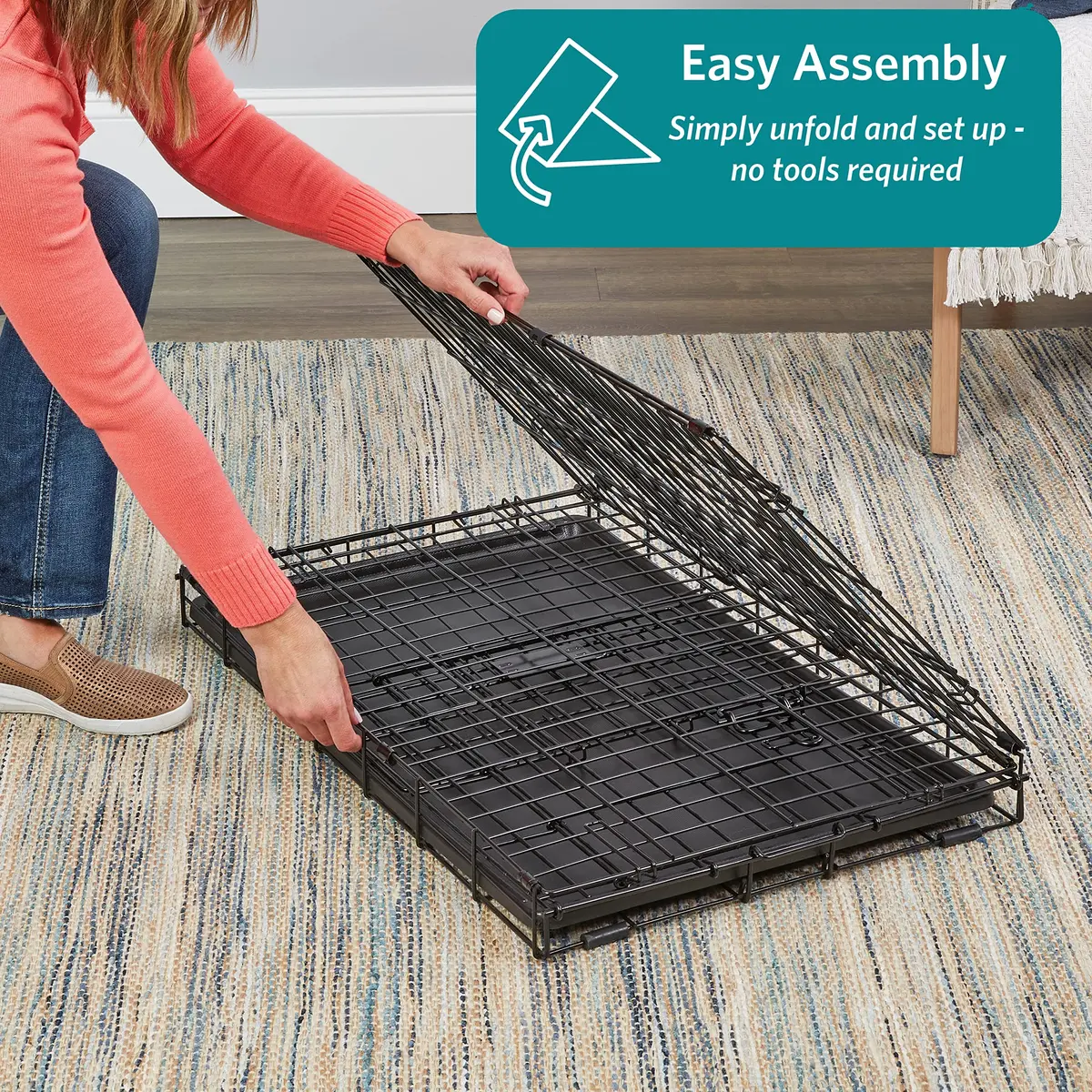 MidWest 24-Inch Double Door iCrate for Small Breeds 12-20 lbs | Secure & Foldable - view 4