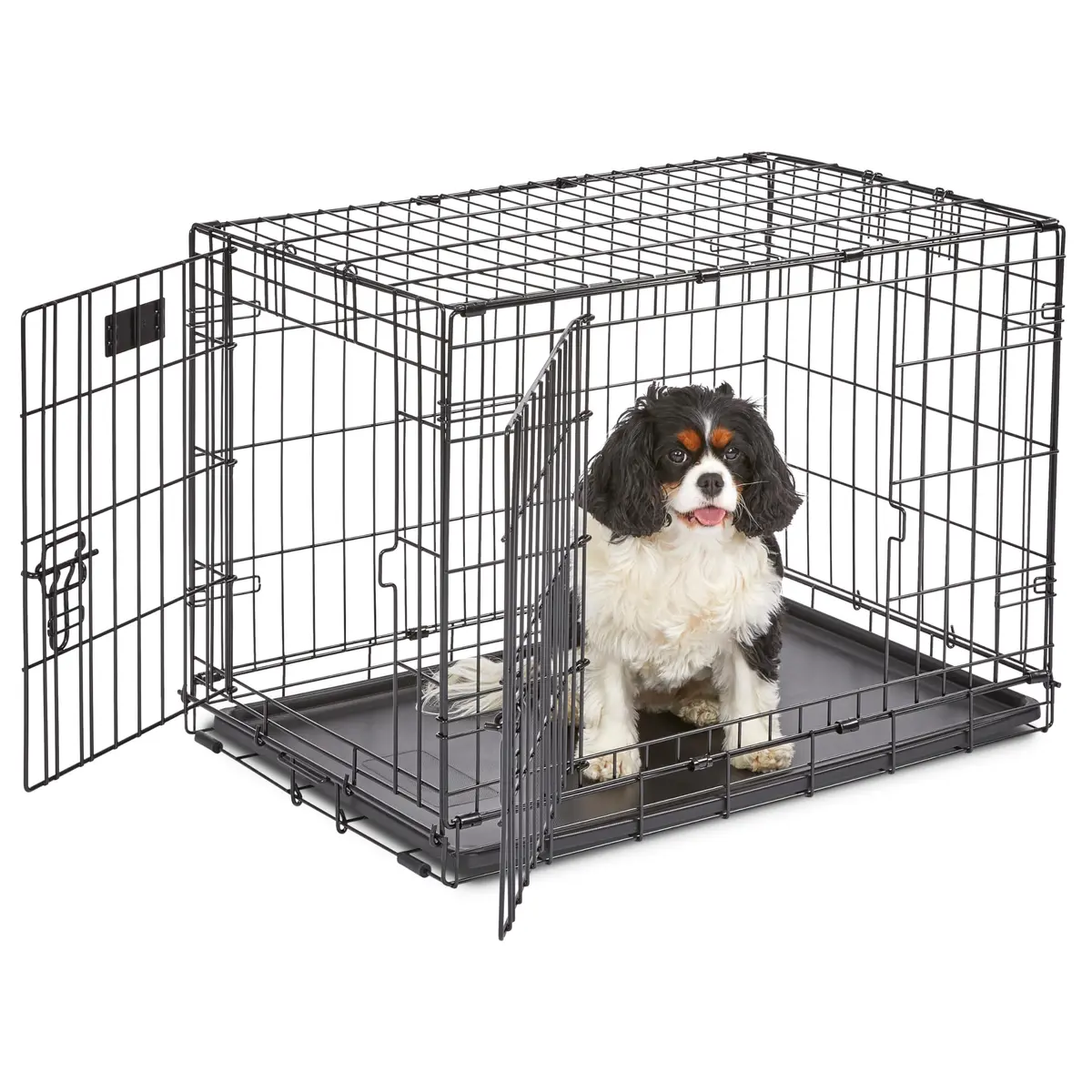 MidWest 30-Inch Double Door iCrate for Medium Breeds 21-40 lbs | Secure, Foldable & Durable - main product image