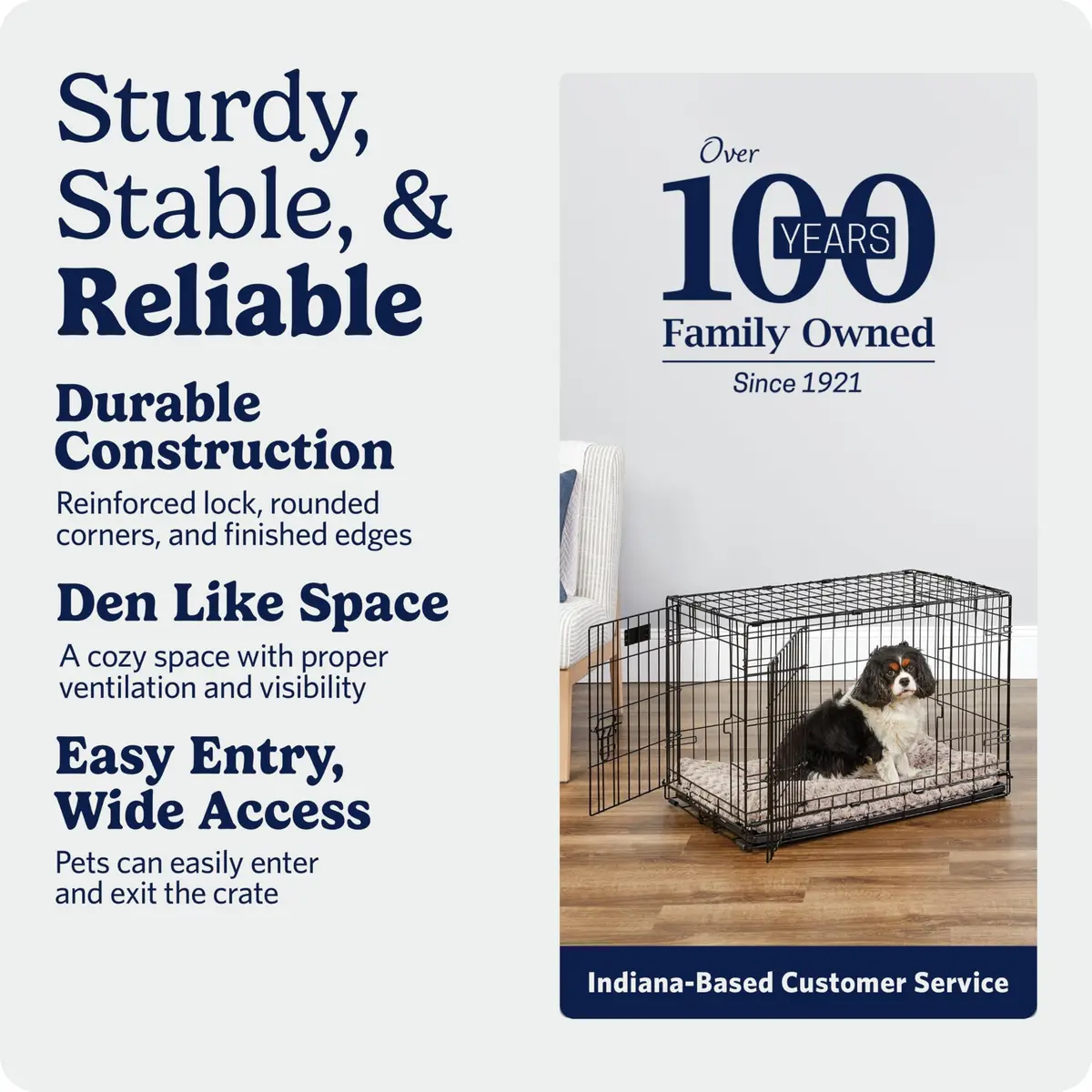 MidWest 30-Inch Double Door iCrate for Medium Breeds 21-40 lbs | Secure, Foldable & Durable - view 5