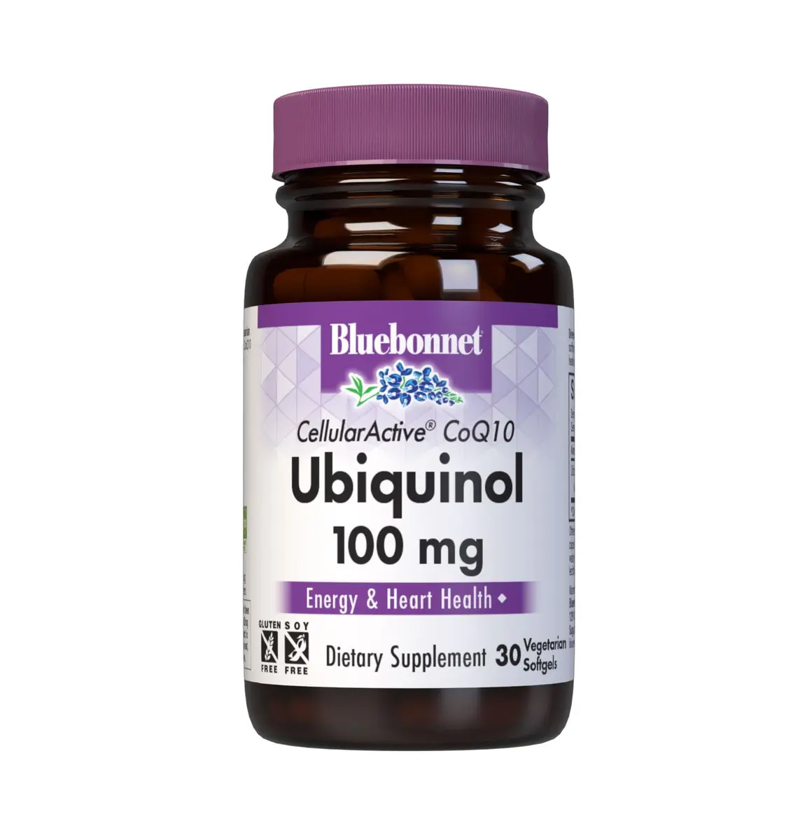 BlueBonnet Cellular Active CoQ10 Ubiquinol 100 mg | Heart & Energy Support Vegetarian Capsules - main product image