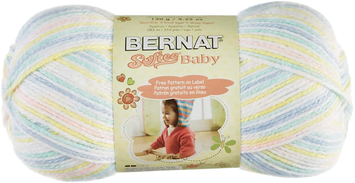 Bernat Softee Baby Ombre Yarn - Baby Yarn 310 yards (283 meters) | Soft Acrylic for Knitting & Crochet - main product image