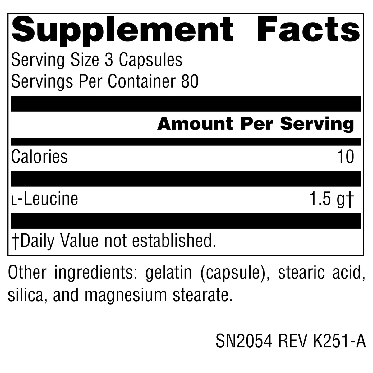 Source Naturals Free Form L-Leucine 500 mg | Essential Amino Acid for Muscle Support in India - view 2