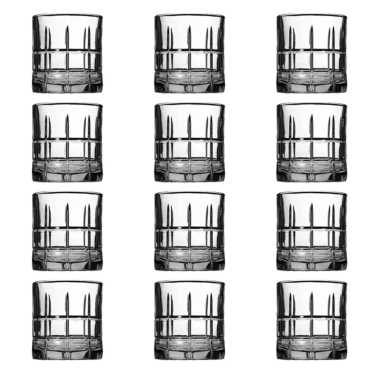 Anchor Hocking Manchester Rocks Old Fashioned Whiskey Glasses, 10.5 oz (Set of 12) - Classic American Glassware for Daily Use - view 2