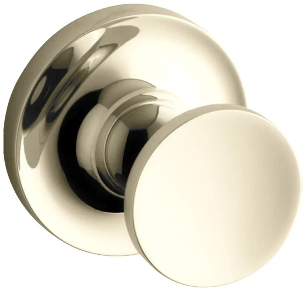 Kohler Purist Robe Hook, Vibrant French Gold, 5.25 cm (2.07 in) W x 3.5 cm (1.38 in) H x 4.45 cm (1.75 in) D | Solid Brass Construction - main product image