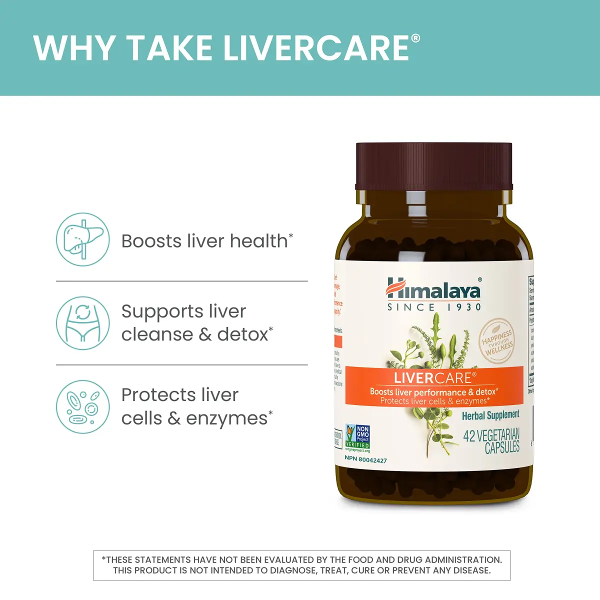 Himalaya LiverCare Herbal Supplement 375 mg (90 Capsules) | Promotes Liver Detox & Bile Production - view 3