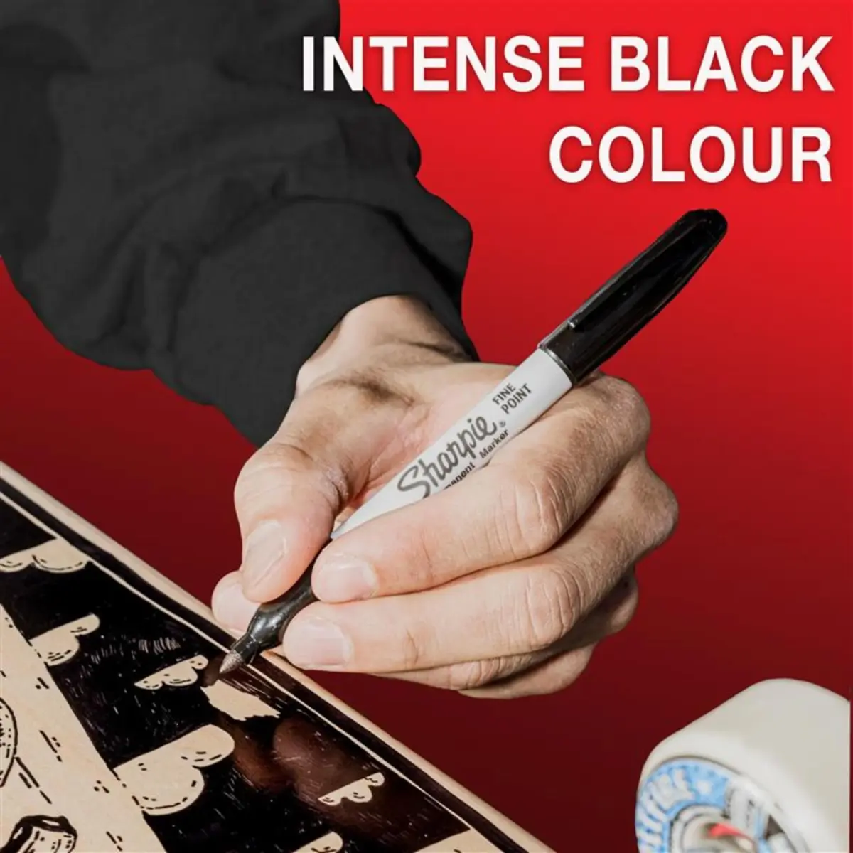 Sharpie Permanent Markers, Fine Point, Black, 12 Count | Fade & Water Resistant - view 3