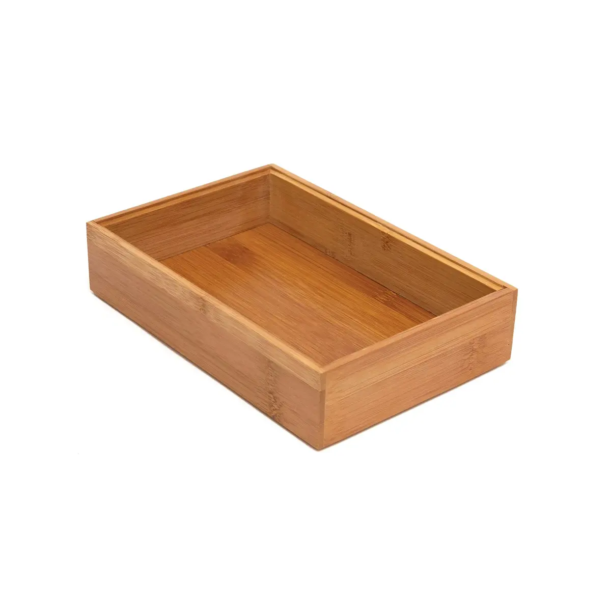Lipper International Bamboo Wood Stacking Drawer Organizer Box 6" x 9" x 2" | Natural Renewable Resource - main product image