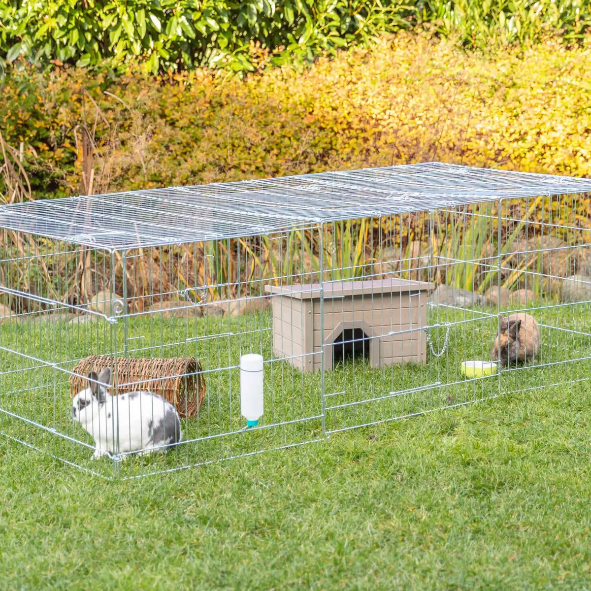 TRIXIE Rabbit Cage - 55 cu. ft., Outdoor Pen Extends Rabbit Hutch and Chicken Coops, Ideal for Small Animals - view 3