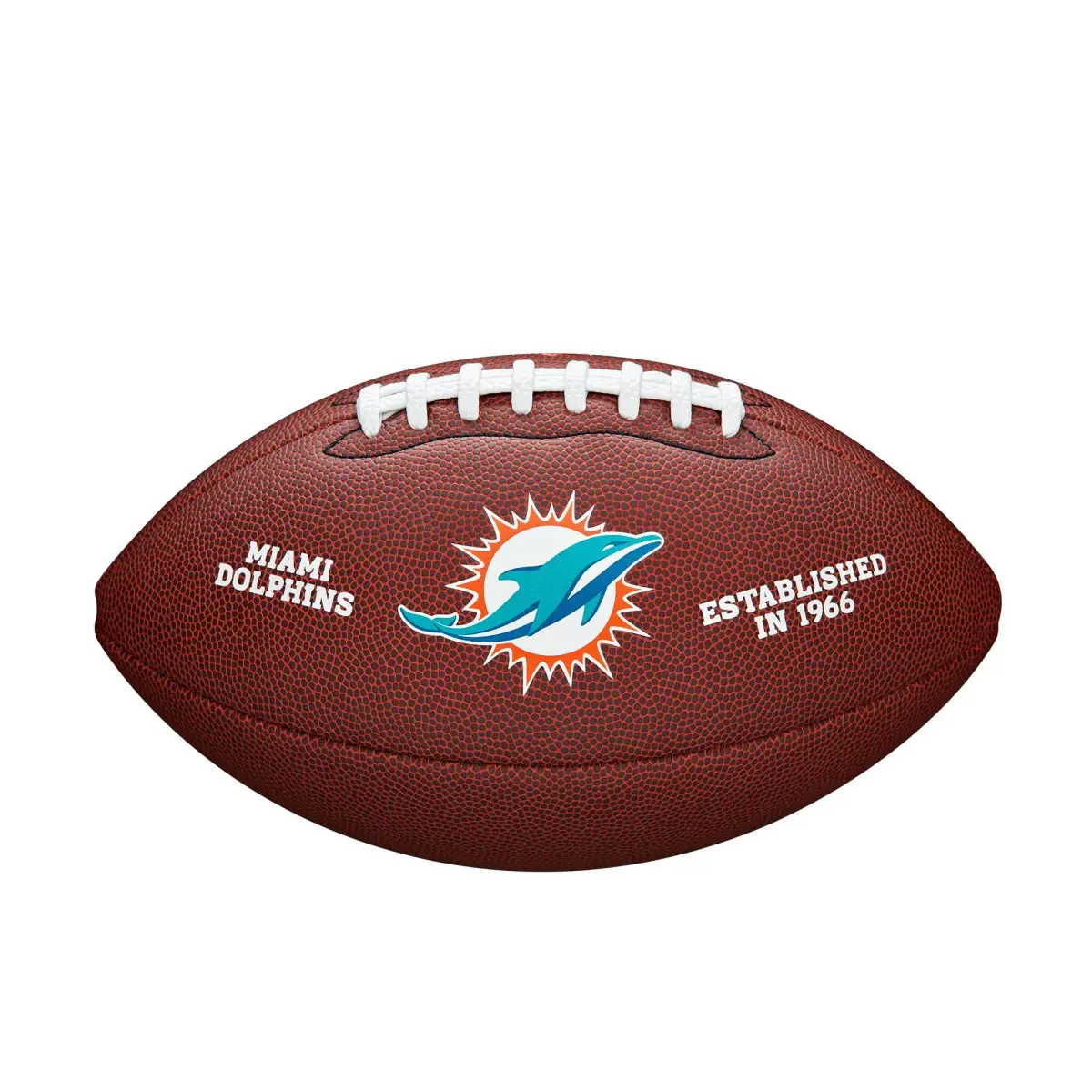 Wilson NFL Miami Dolphins Official Size Composite Football | 1 lb (0.45 kg) - main product image