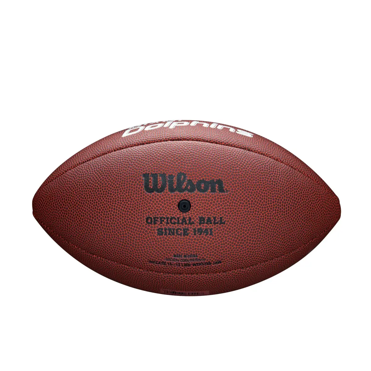 Wilson NFL Miami Dolphins Official Size Composite Football | 1 lb (0.45 kg) - view 3