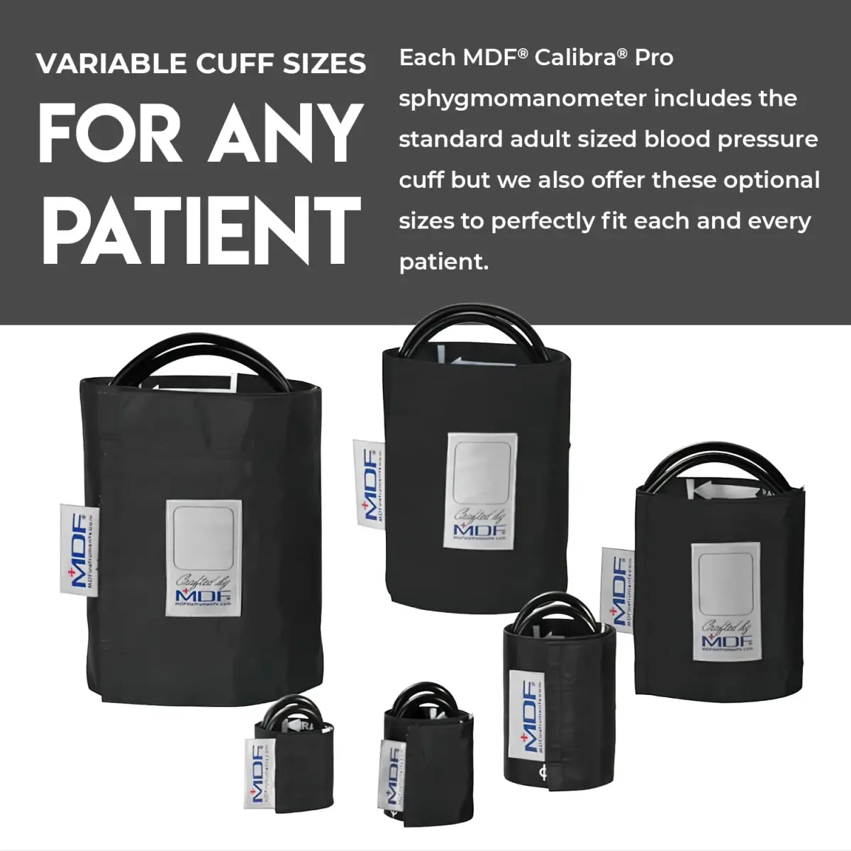 MDF Instruments Calibra Pro Aneroid Sphygmomanometer - Extra Large Gauge, Onyx Arm Band, 0.96 lb (0.44 kg) | Professional Manual BP Monitor - view 8