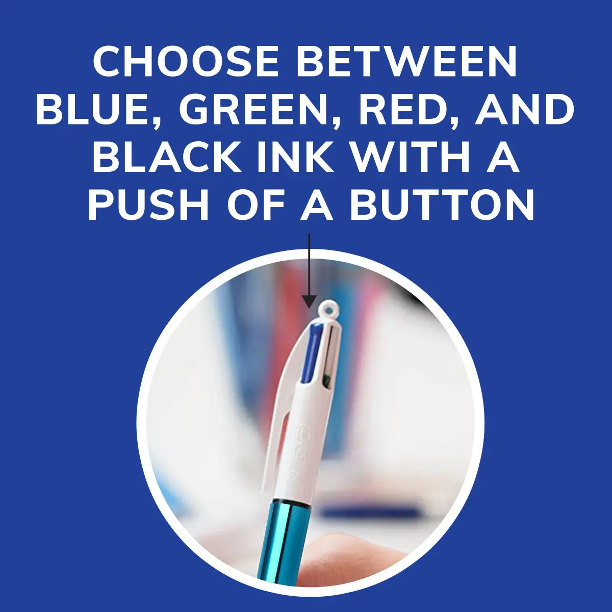 BIC 4-Color Retractable Ballpoint Pen, Medium Point, 1.0 mm, 2-Pack | Smooth Ink Flow for Students & Office - view 7
