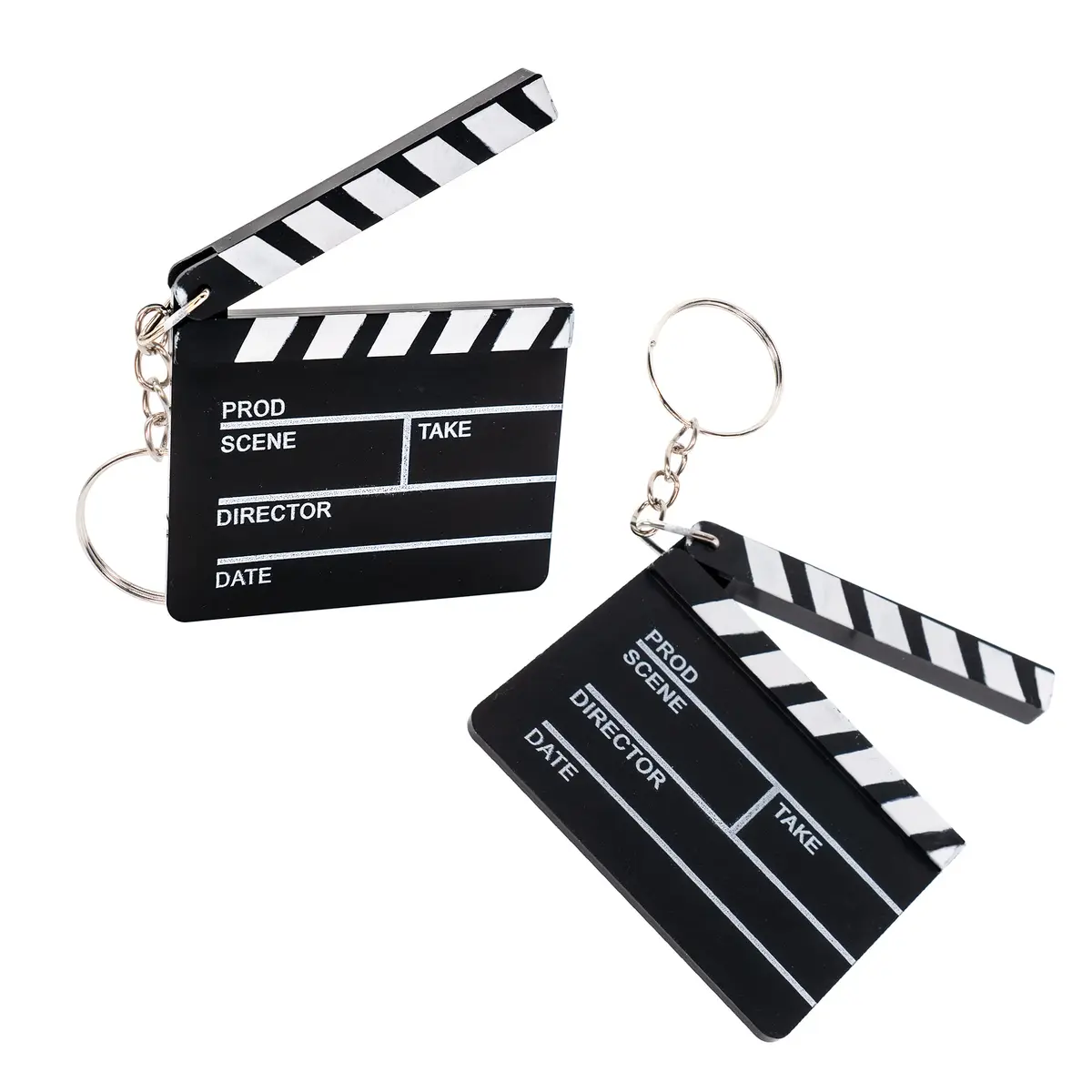 Windy City Novelties 12 Pack Hollywood Clapboard Keychains | Movie Night Party Favors & Decorations - main product image