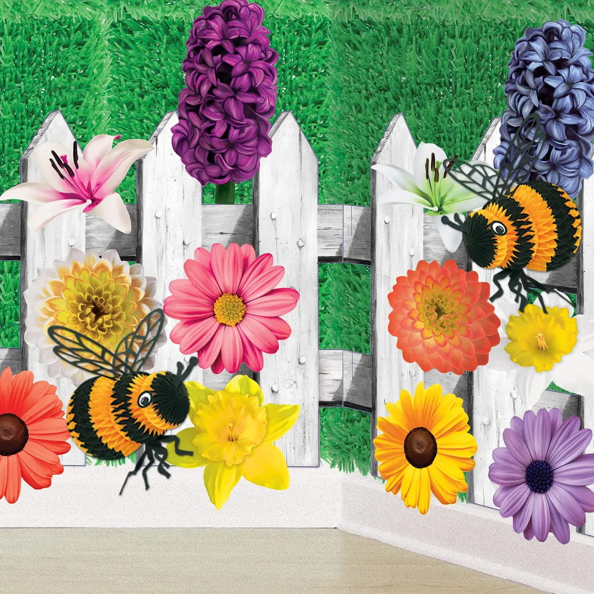 Beistle Picket Fence Cutouts Party Accessory 12" x 24.75" | Perfect for Fall & Spring Scenes - view 2