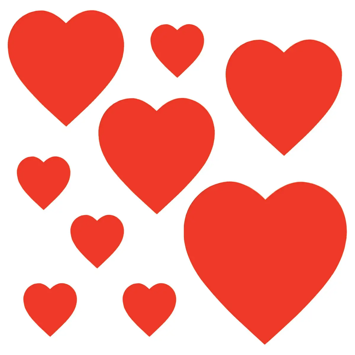 Beistle Printed Heart Cutouts 9-Pack | Valentine's Day & Wedding Decor - main product image