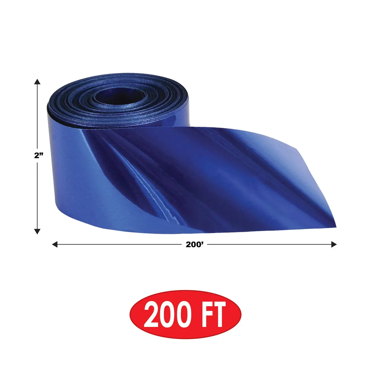 Beistle Gleam 'N Streamer Metallized Streamer, 2-Inch by 200-Feet, blue | Vibrant metallic decoration for parties - view 2