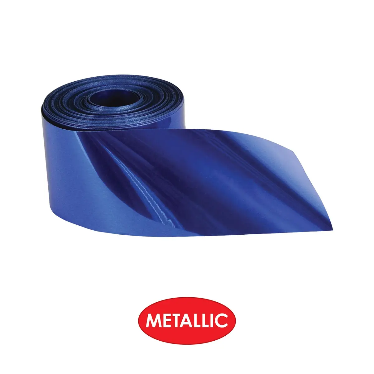 Beistle Gleam 'N Streamer Metallized Streamer, 2-Inch by 200-Feet, blue | Vibrant metallic decoration for parties - view 3