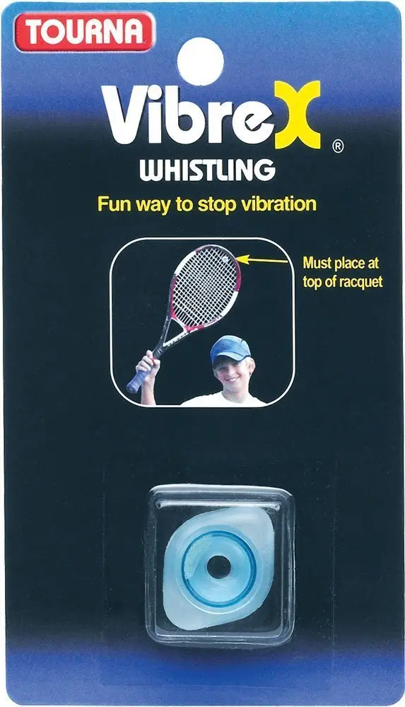 Tourna Vibrex Whistling Tennis Vibration Dampener Yellow | Enhances Swing Speed Feedback - main product image