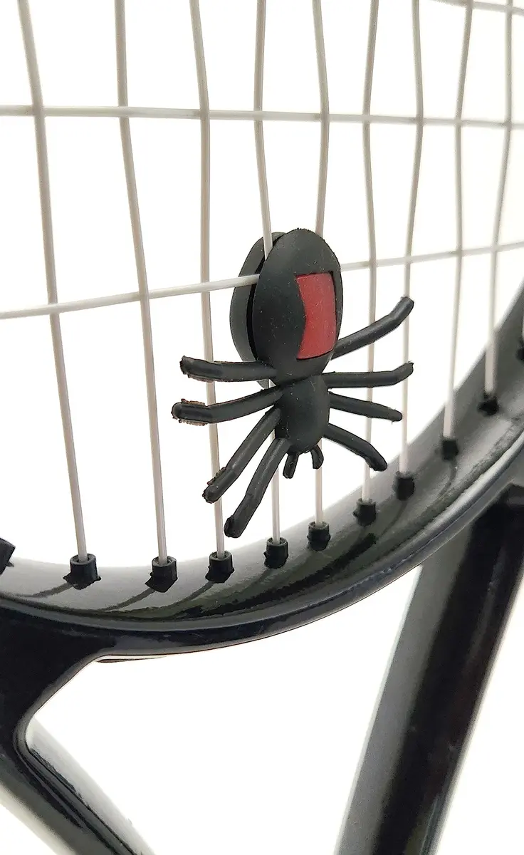 Tourna Vibrex Spider Tennis Vibration Dampener Black/Red | Fun Spider Design for Racquet - view 3