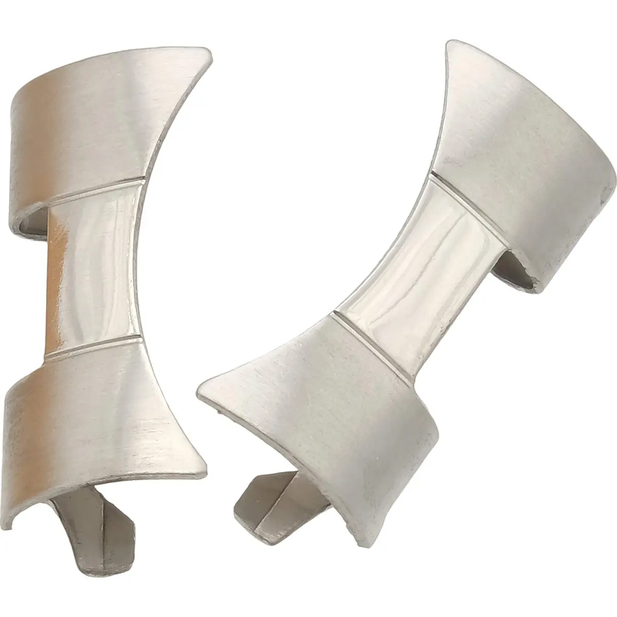 FindingKing 20mm Stainless Steel Watch Band End Caps | Swiss Made, Fits Rolex Oyster, White Tips - main product image