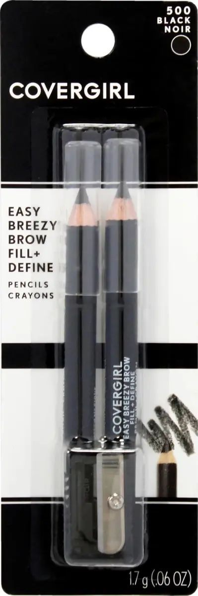 COVERGIRL Easy Breezy Brow Fill + Define Brow Pencil, 2 Pack | Long-Lasting, Deeply Pigmented, Blendable, Cruelty-Free (70-120 chars) - main product image