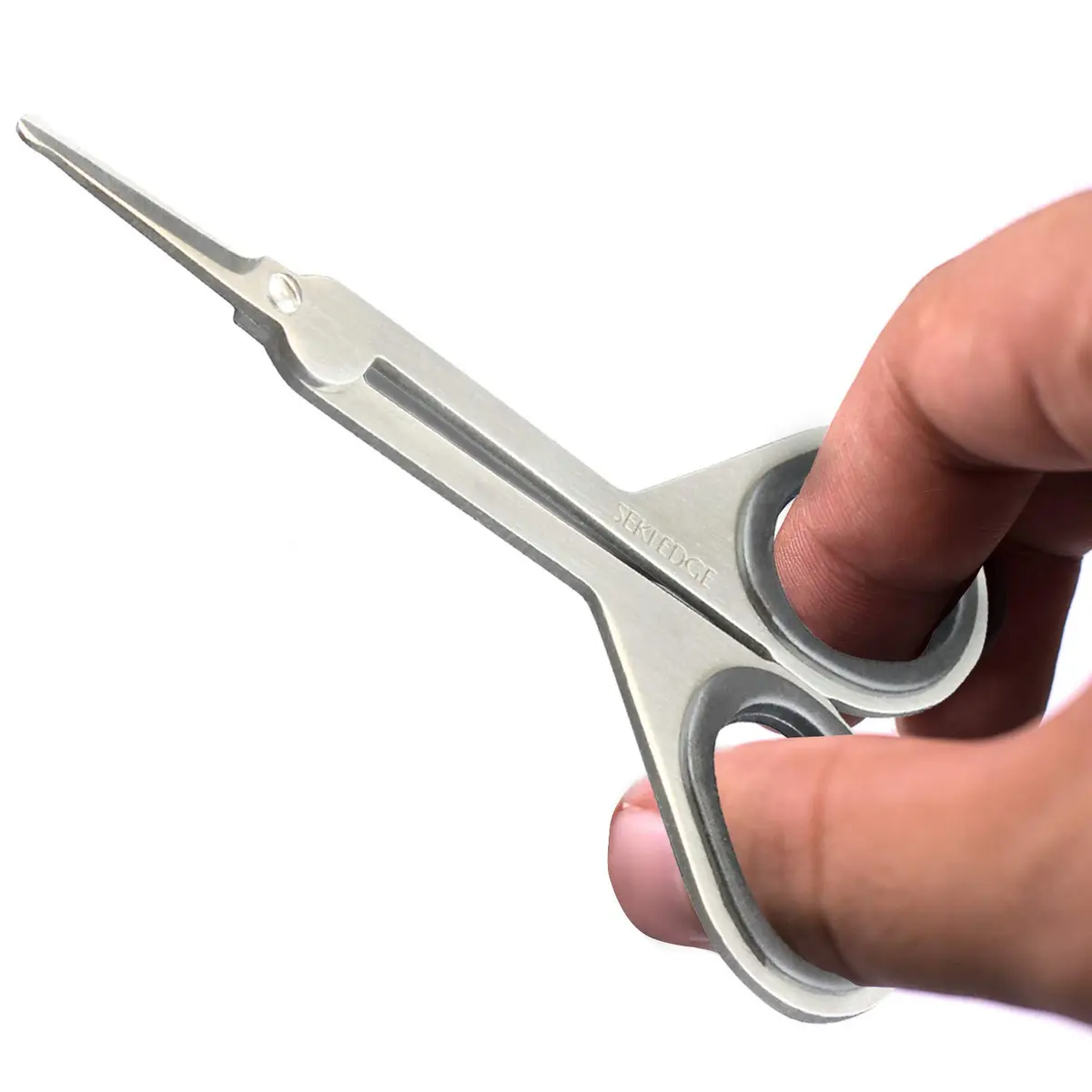 Seki EDGE Stainless Steel Nostril Scissors SS-908 | Rounded Tips for Safe Nose & Facial Hair Trimming - view 8