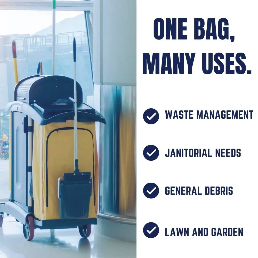 Plasticplace Heavy-Duty 33 Gallon Trash Bags | 1.4 Mil Thick, Leak-Resistant, 100/Case - view 4