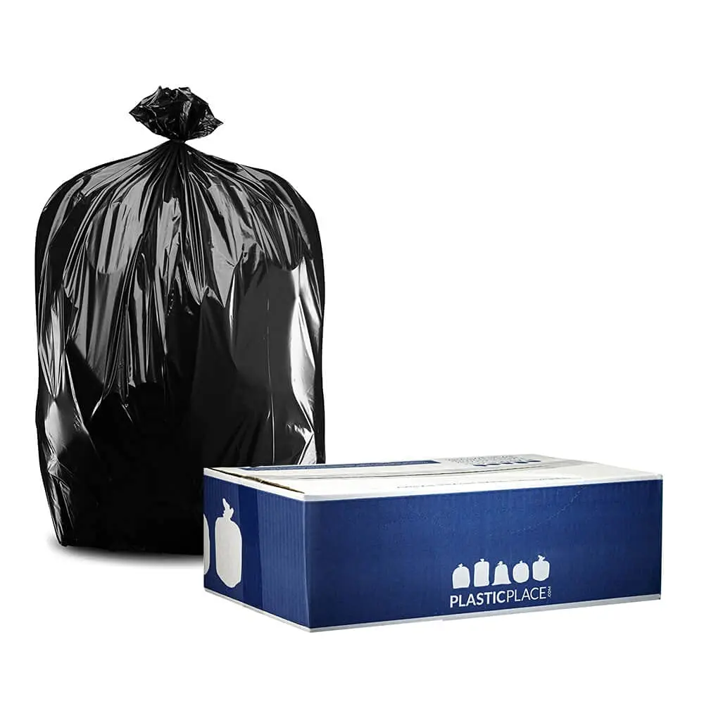 Plasticplace Heavy-Duty 33 Gallon Trash Bags | 1.4 Mil Thick, Leak-Resistant, 100/Case - view 2