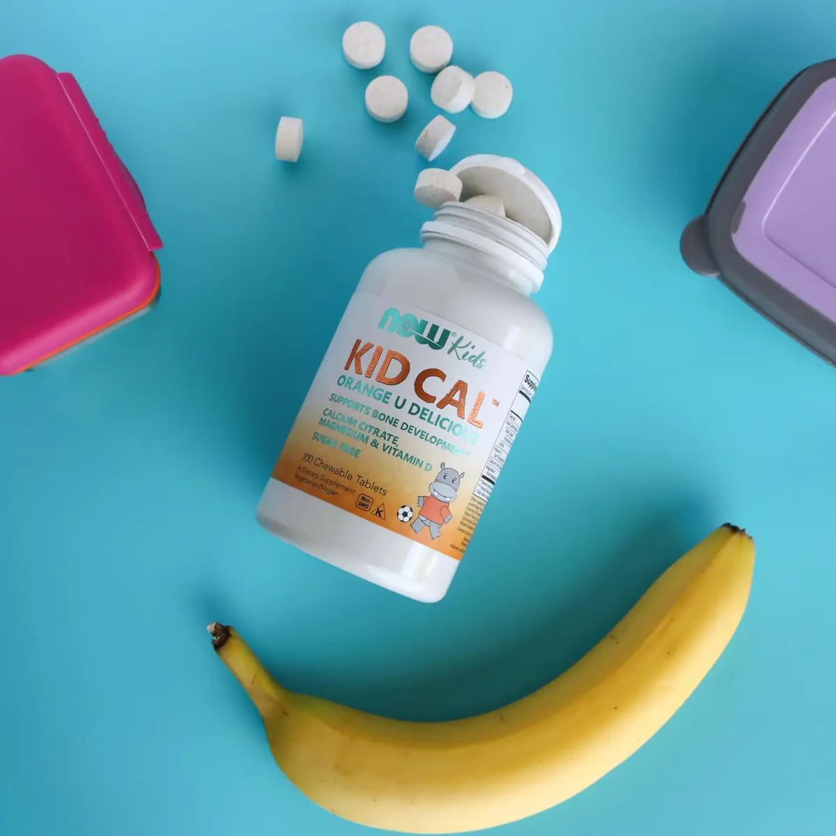 NOW Kid Cal Chewables 100 Count | Tasty Calcium & Vitamin D Support for Kids - view 6