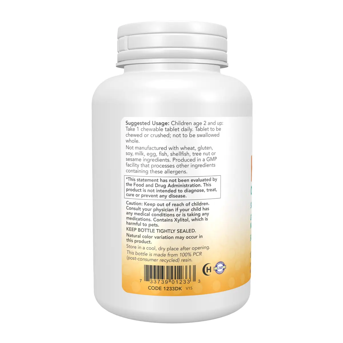 NOW Kid Cal Chewables 100 Count | Tasty Calcium & Vitamin D Support for Kids - view 3