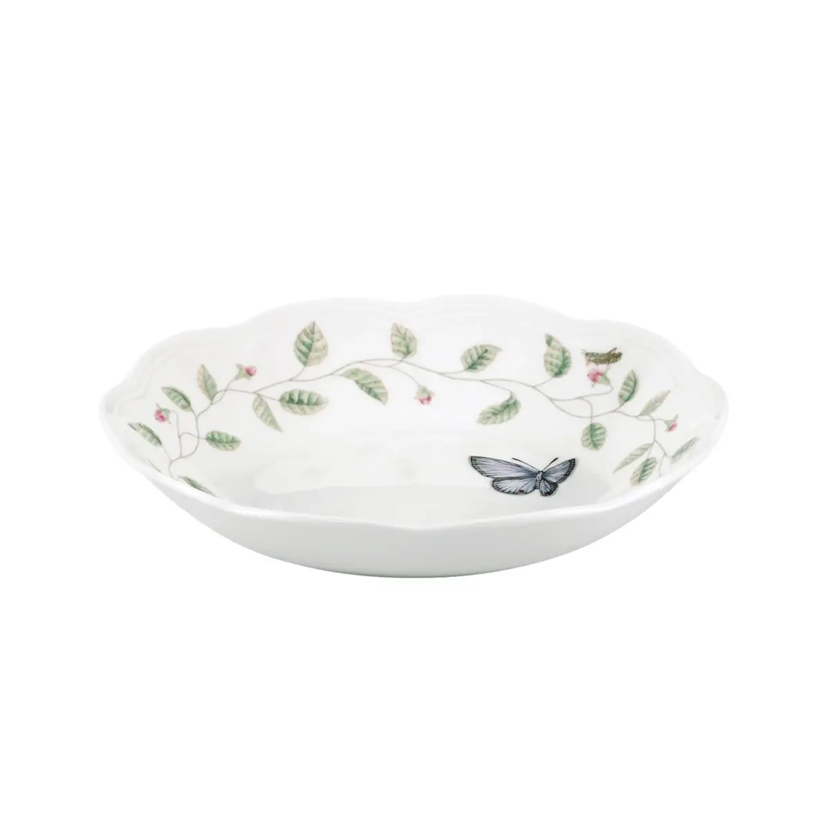 Lenox Butterfly Meadow Porcelain Pasta Bowl Set for 4, 20oz (591ml) | Dishwasher & Microwave Safe - view 2