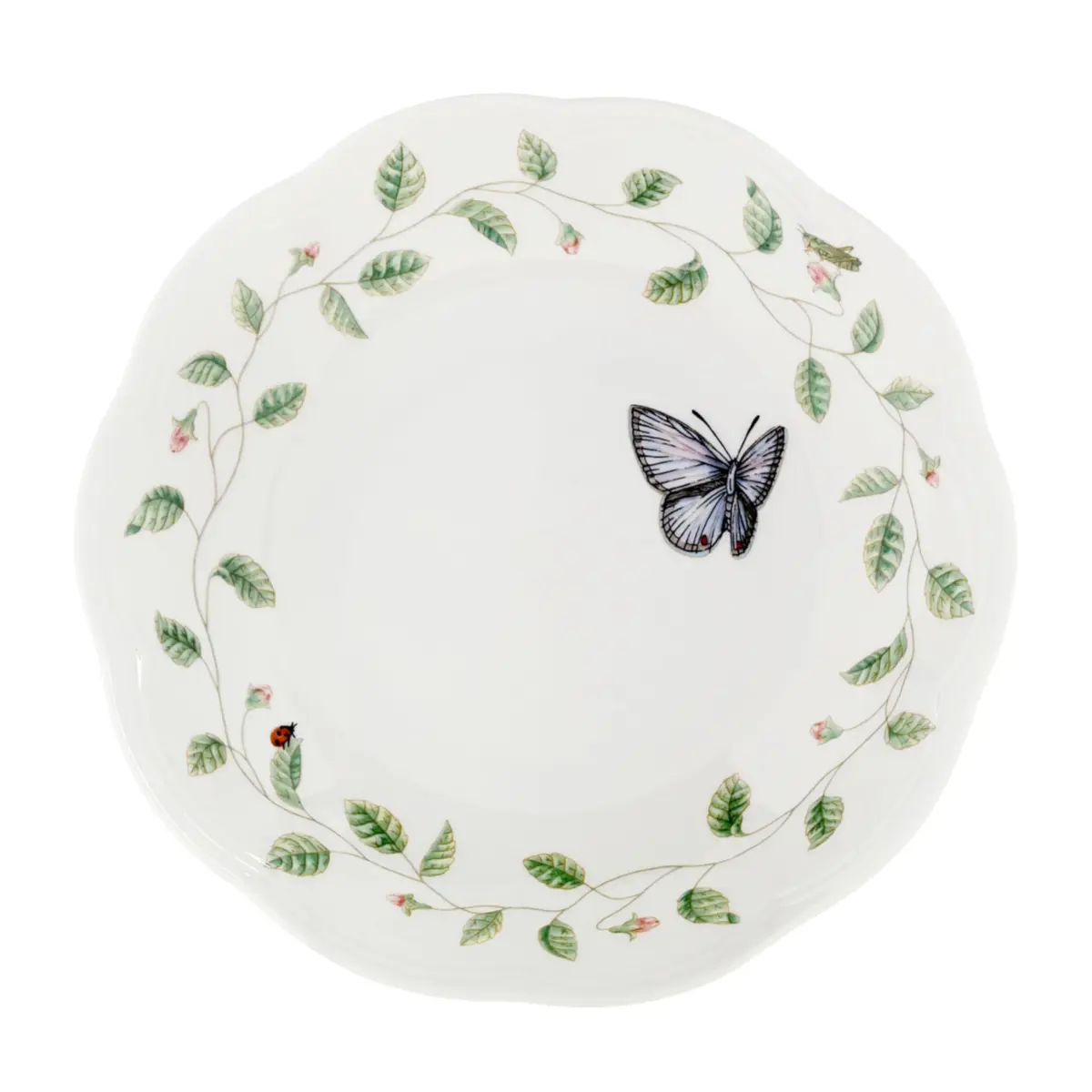 Lenox Butterfly Meadow Porcelain Pasta Bowl Set for 4, 20oz (591ml) | Dishwasher & Microwave Safe - view 4