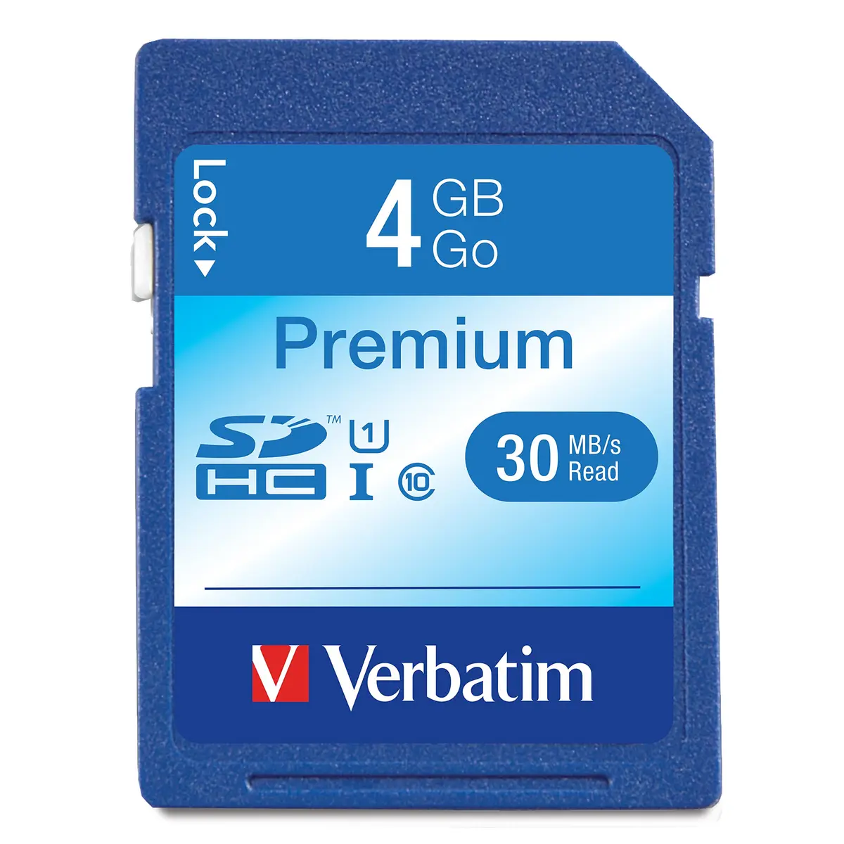 Verbatim Premium 4GB SDHC Memory Card, UHS-I U1 Class 10, 30MB/s | Reliable Storage for Photos & Full HD Video - main product image