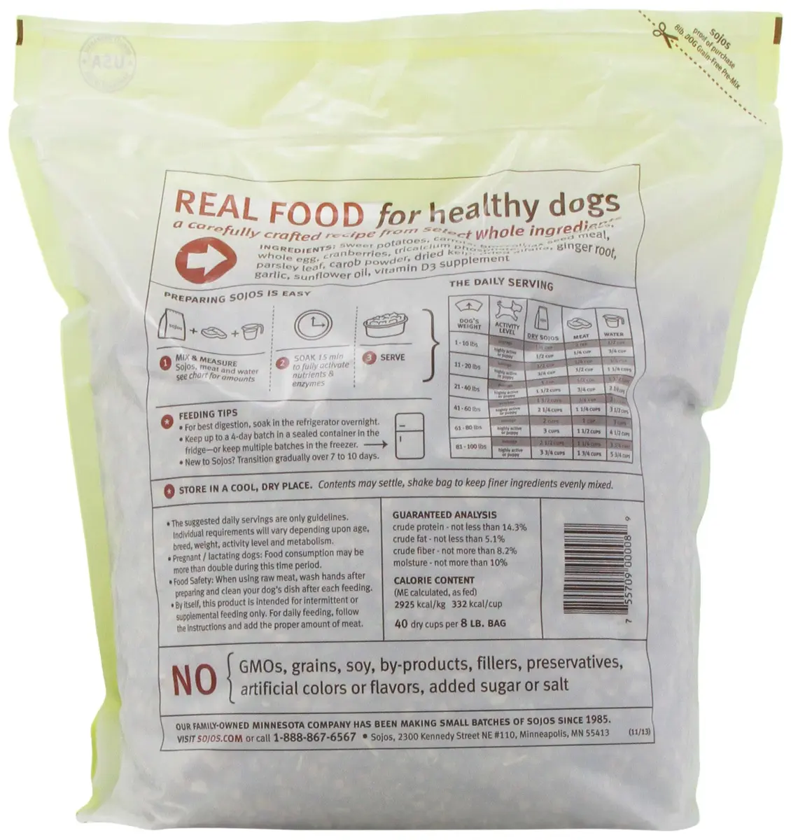 SOJOS Natural Grain Free Freeze Dried Raw Dog Food Mix 3.63 kg (8 lb) | Made in USA - view 2