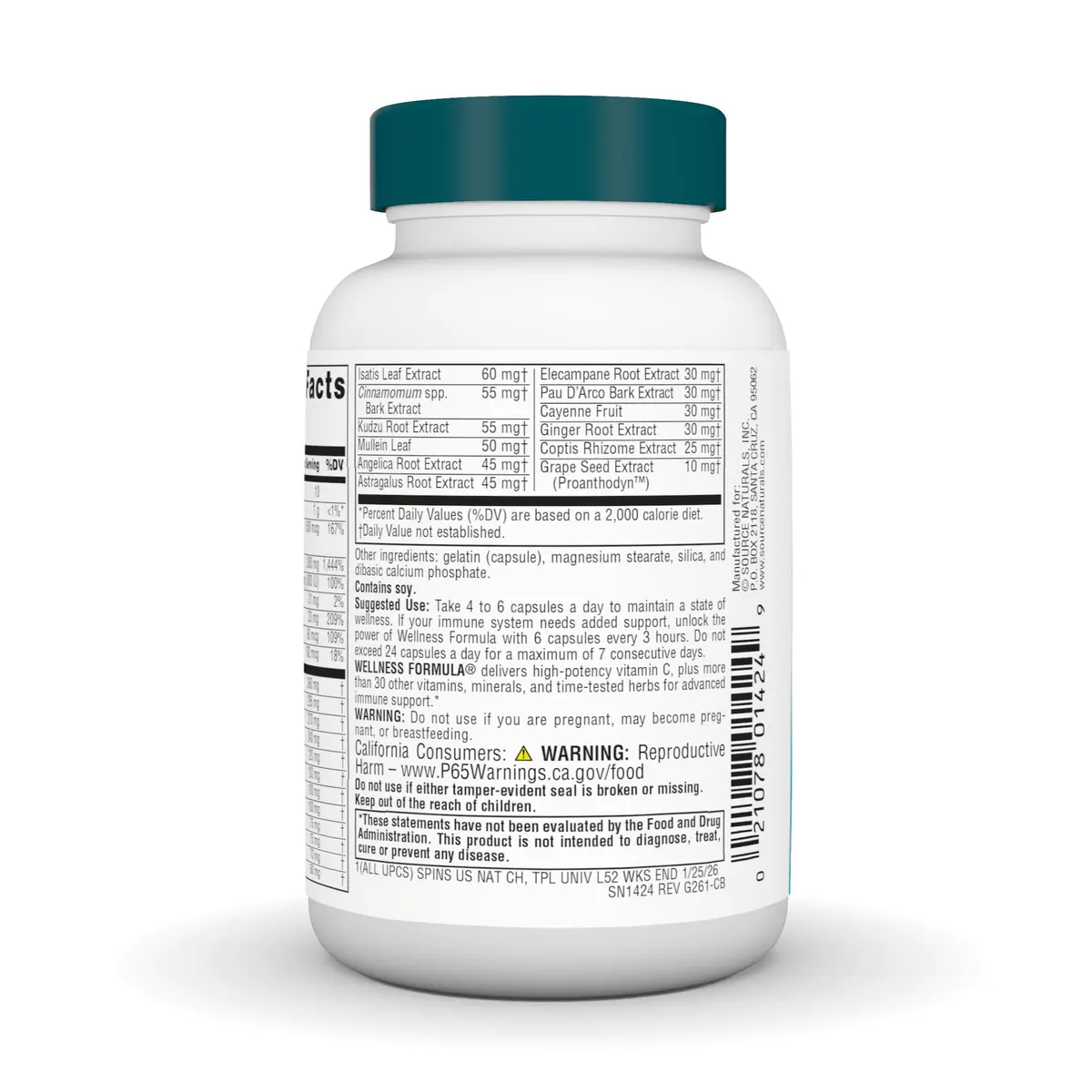 Source Naturals Wellness Formula, Advanced Immune Support - 60 Capsules | Herbal & Vitamin Defense - view 4