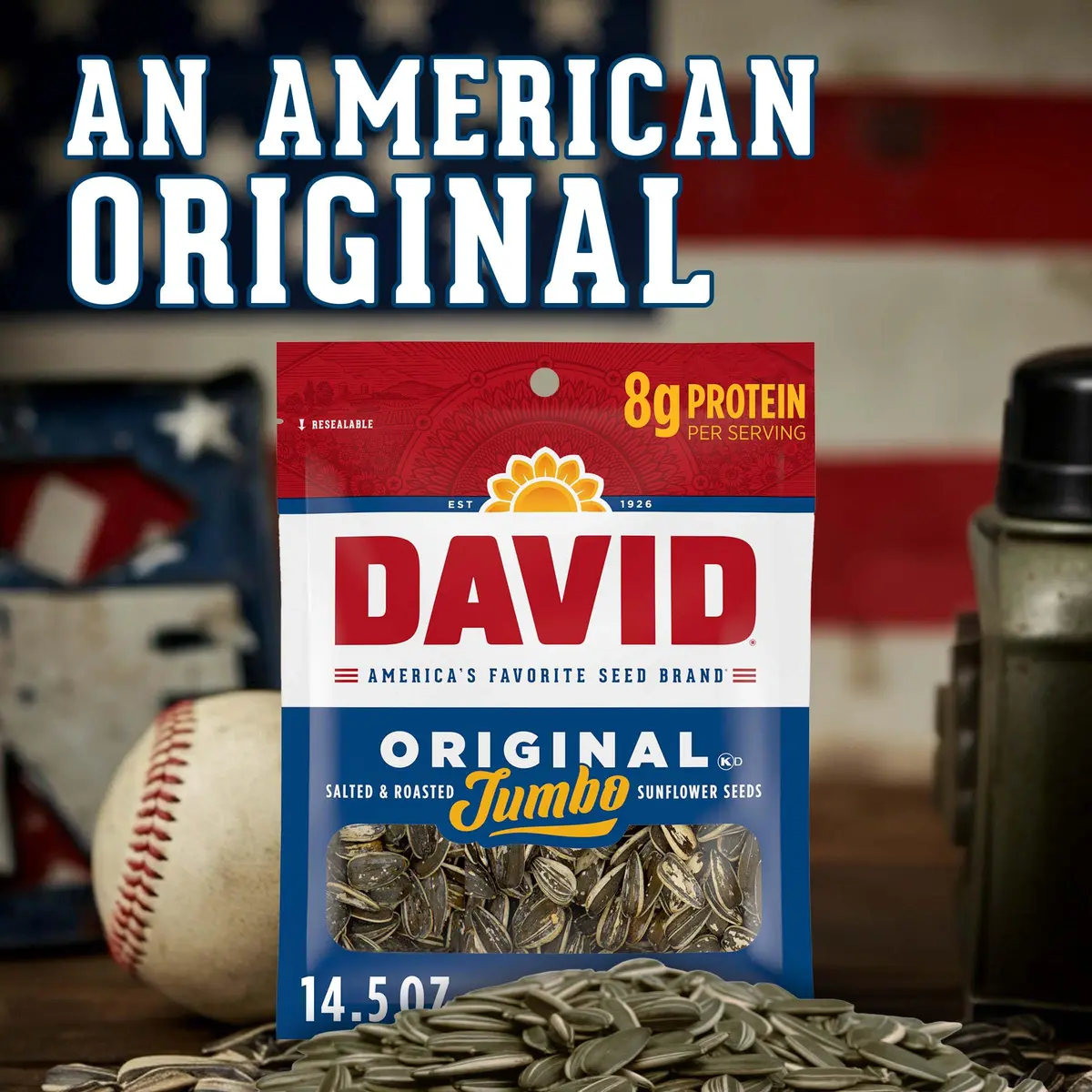 David Sunflower Seeds, Original Flavor, 14.5 oz. | Crunchy, Salty Snack for On-the-Go - view 5