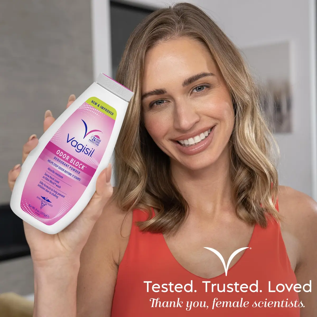 Vagisil Odor Block Deodorant Powder for Women, 8 Oz | Talc-Free, Prevents Chafing, Fresh & Gentle - view 4