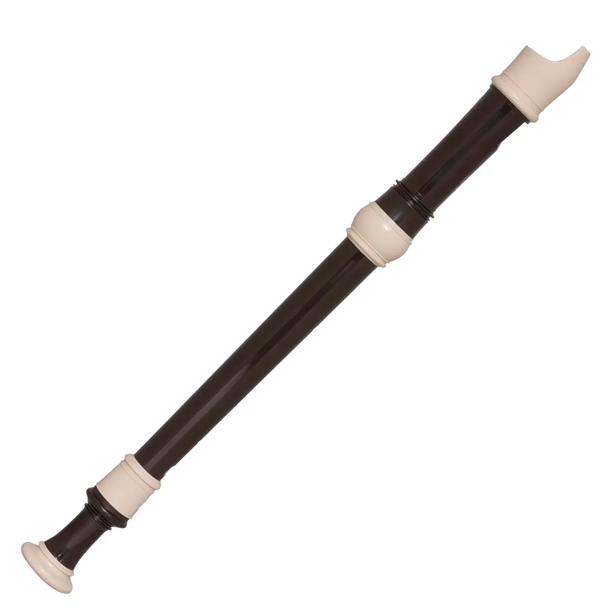 Yamaha YRA-302B Alto Recorder F Key | Smooth Brown ABS Plastic Body - view 4