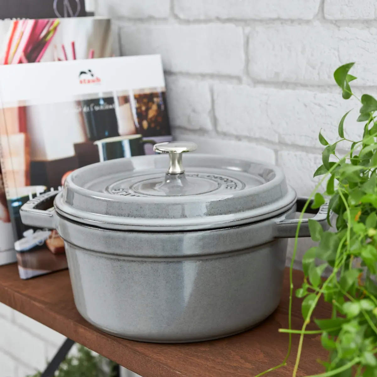 STAUB Cast Iron Round Dutch Oven 4-qt | Made in France, Moist & Flavorful Cooking - view 4