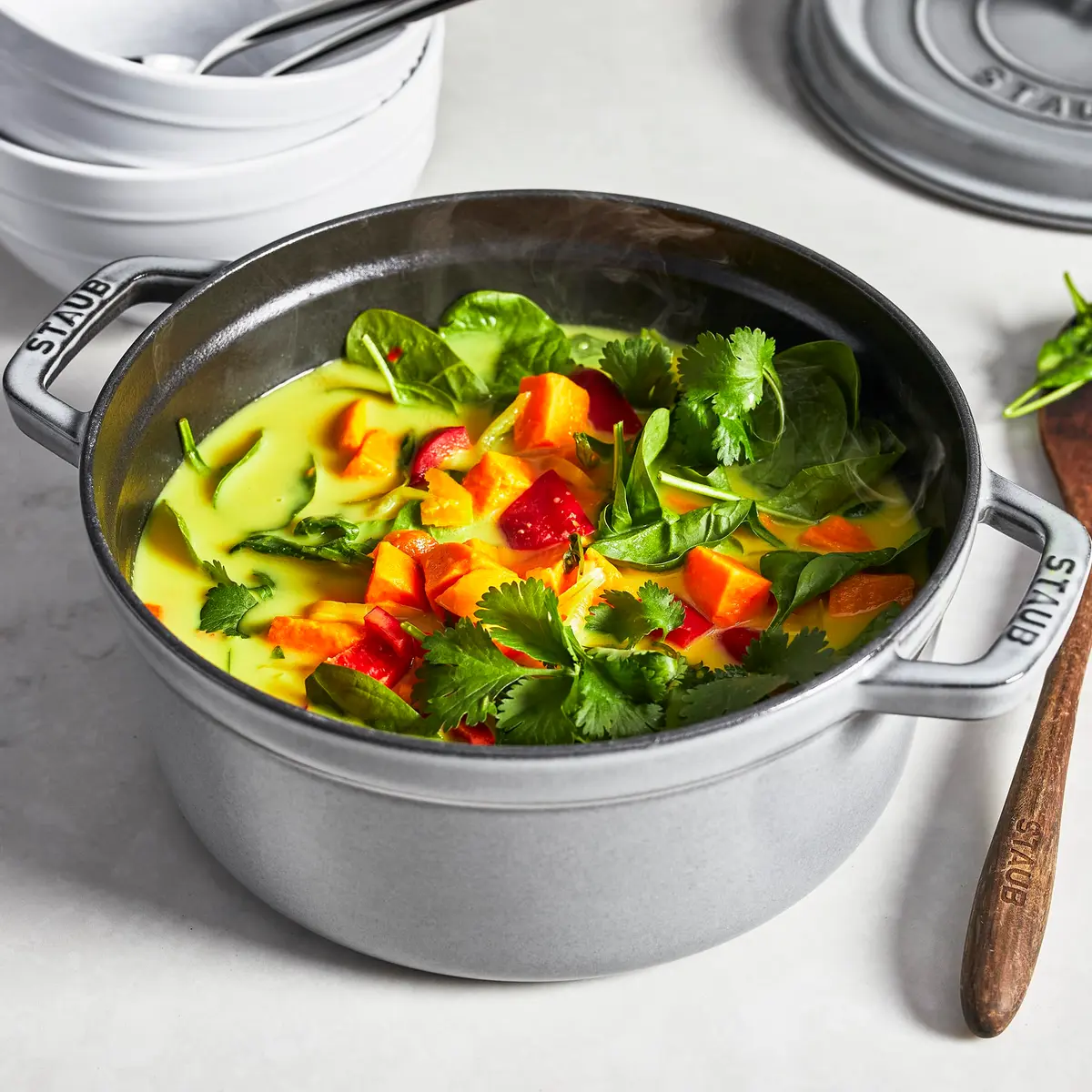 STAUB Cast Iron Round Dutch Oven 4-qt | Made in France, Moist & Flavorful Cooking - view 5