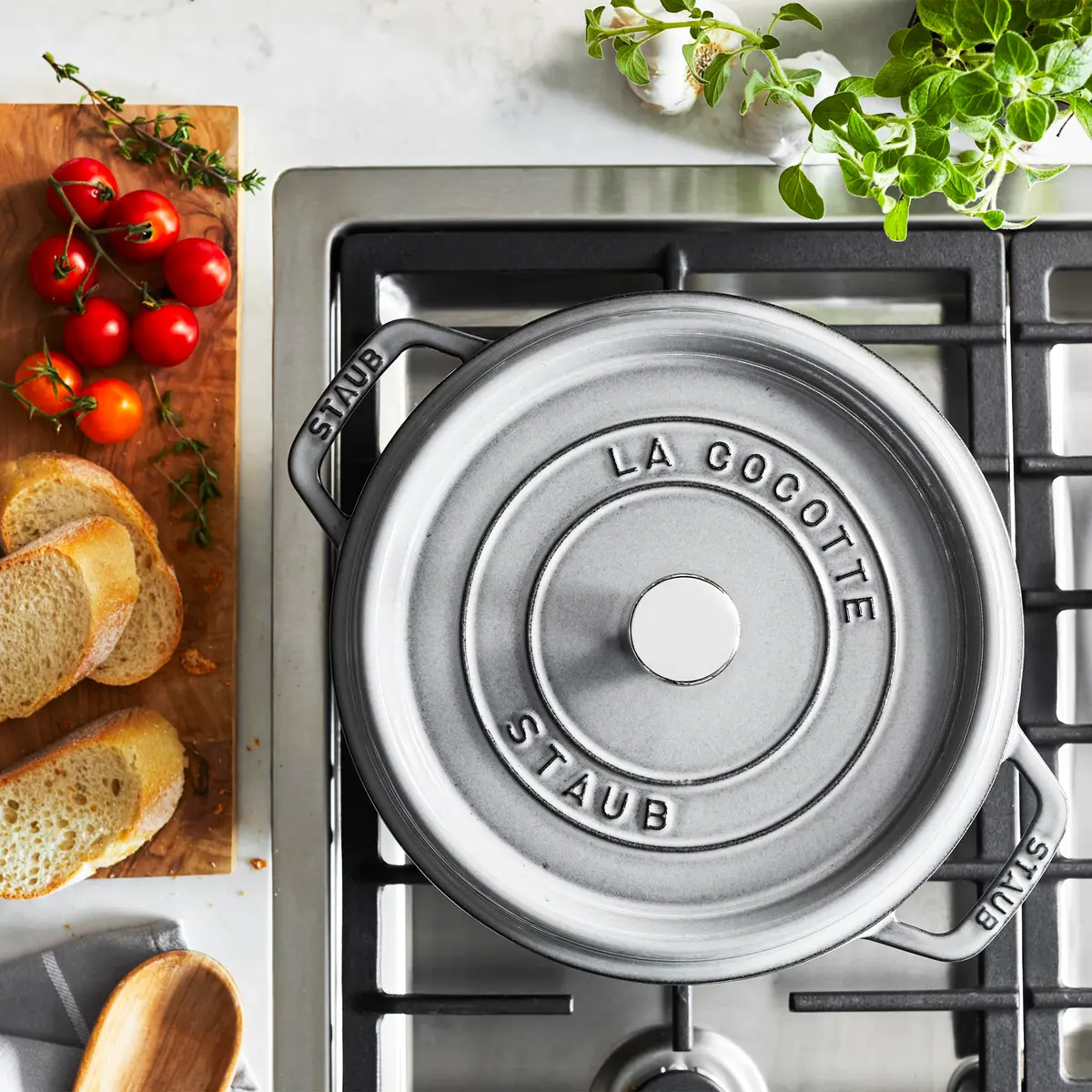 STAUB Cast Iron Round Dutch Oven 4-qt | Made in France, Moist & Flavorful Cooking - view 2