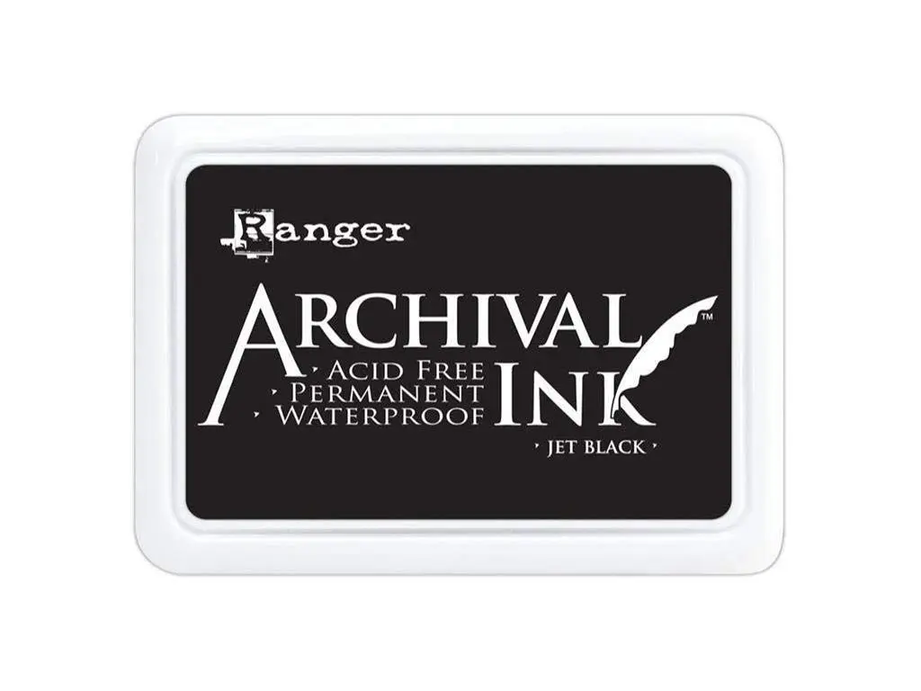 Ranger Liquid Ink Pad Jumbo Jet Black | Archival Quality for Scrapbooking & Stamping - main product image