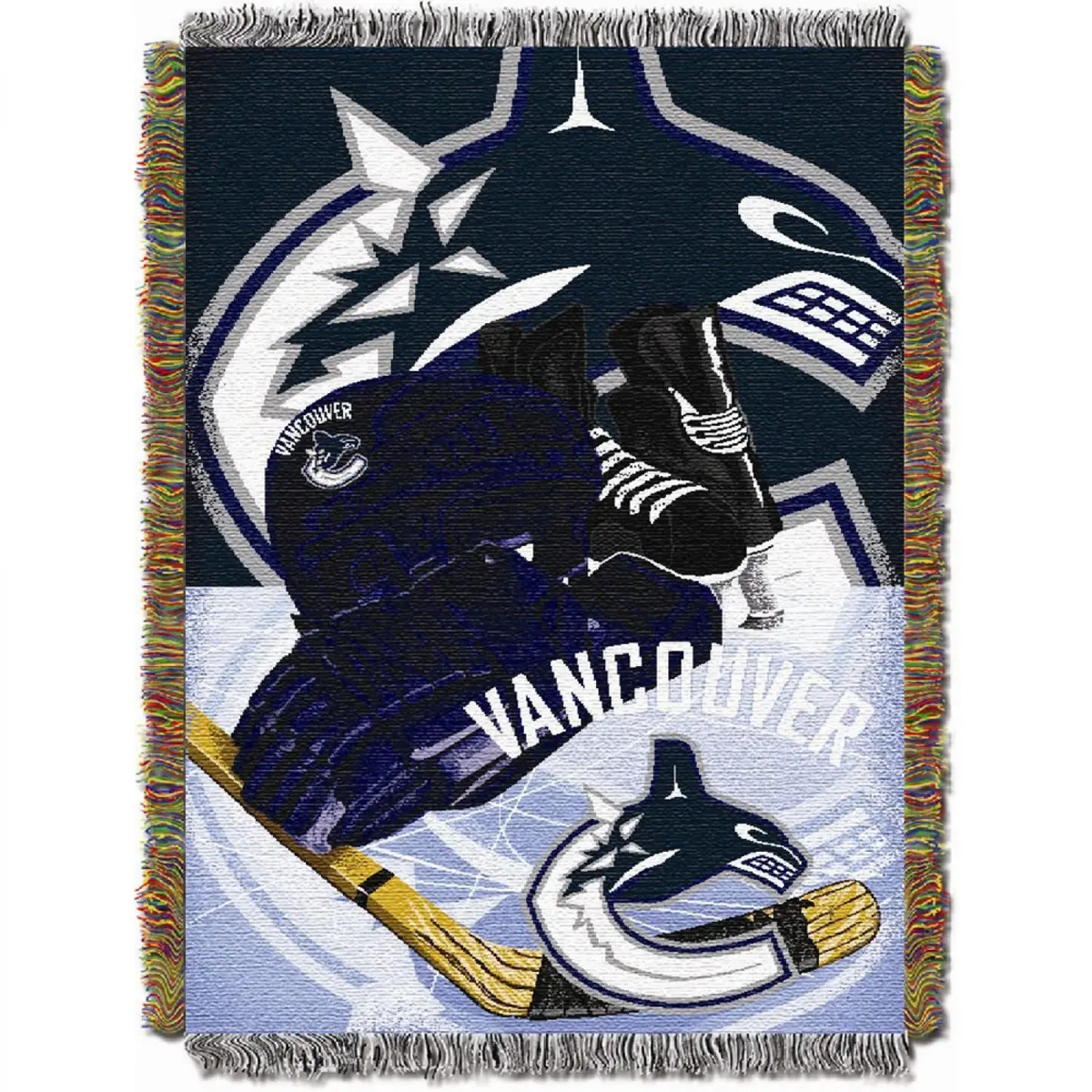 Northwest Vancouver Canucks Woven Tapestry Throw Blanket 48" x 60" | Home Ice Advantage - main product image