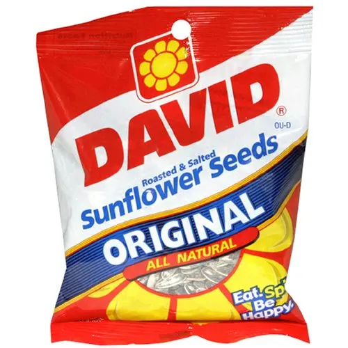 David Sunflower Seeds, Original Flavor, 5.25-Ounce Bags | Roasted & Salted Shell Snack - main product image