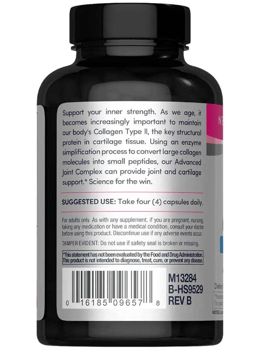 NeoCell Joint Complex Supplement with Hyaluronic Acid 120 Capsules (480 Count) | Type 2 Collagen for Joint Support - view 3