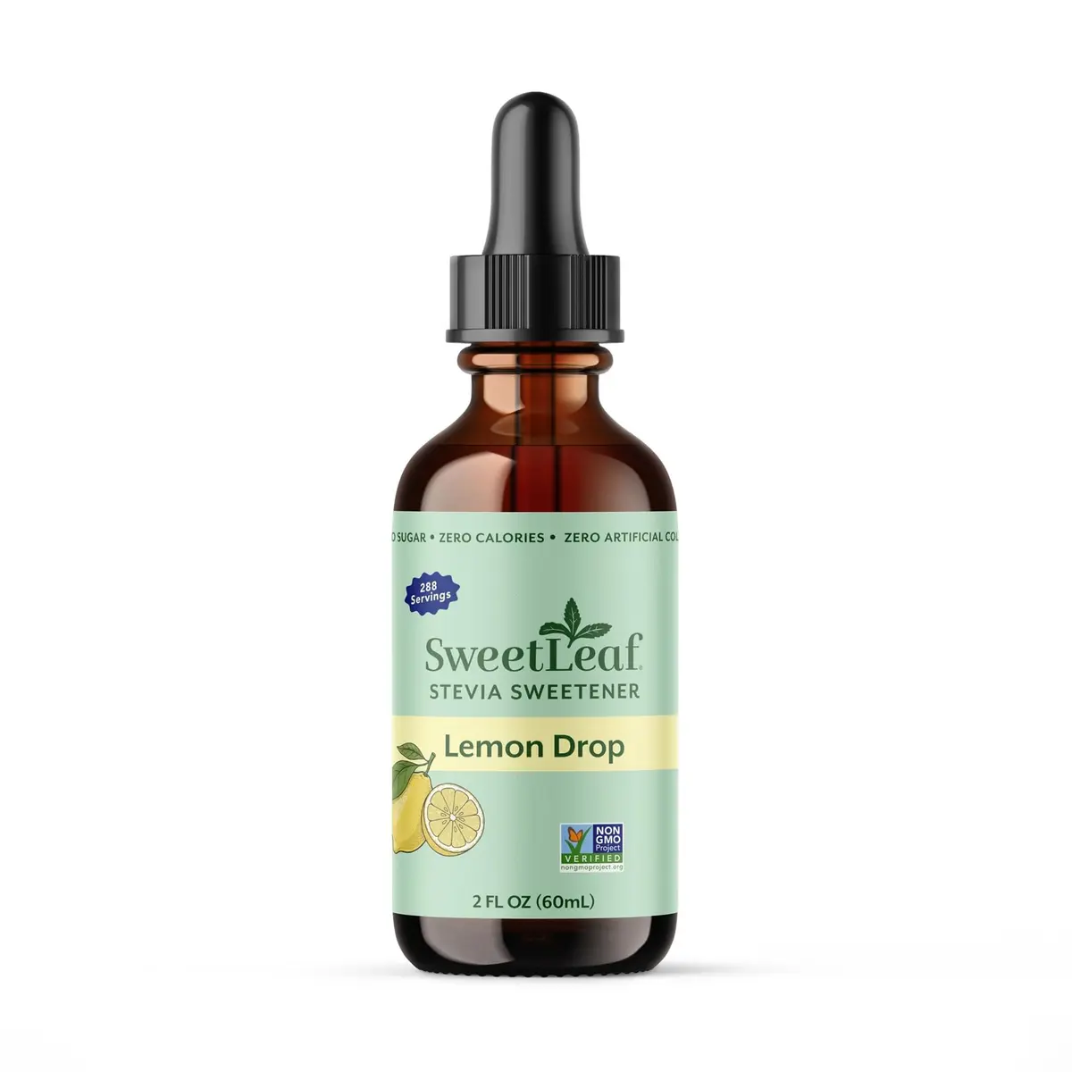 SweetLeaf Stevia Drops Liquid Sweetener, Lemon Drop - 2 Fl Oz | Zero Calorie, Natural Flavor, Keto Friendly - main product image