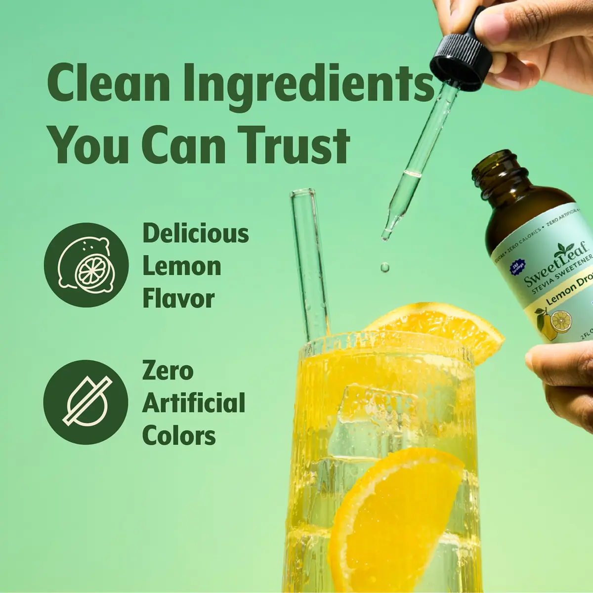 SweetLeaf Stevia Drops Liquid Sweetener, Lemon Drop - 2 Fl Oz | Zero Calorie, Natural Flavor, Keto Friendly - view 6
