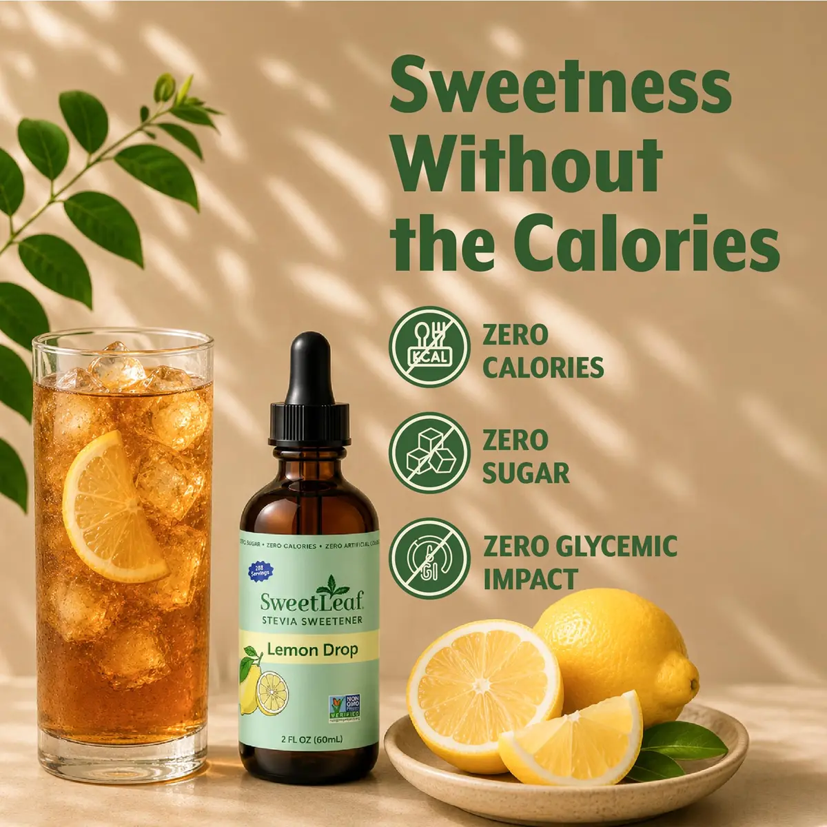 SweetLeaf Stevia Drops Liquid Sweetener, Lemon Drop - 2 Fl Oz | Zero Calorie, Natural Flavor, Keto Friendly - view 4